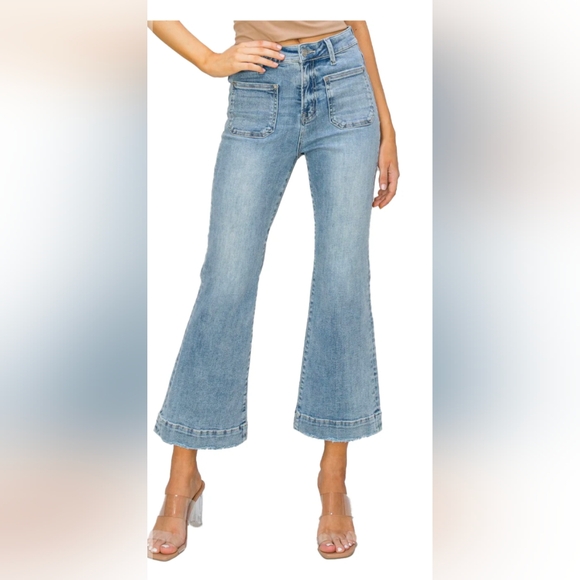 Risen High Rise patch Pocket Jeans NWOT 27 - Picture 3 of 15